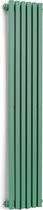 Blumfeldt Delgado Verwarming - 120 x 25 - Buisverwarming - 6 Verticale ribbels - ½" midden- of zij-aansluiting - wandinstallatie - 508 W - max. 70 °C / 10,1 bar - 4 - 10 m² - Groen