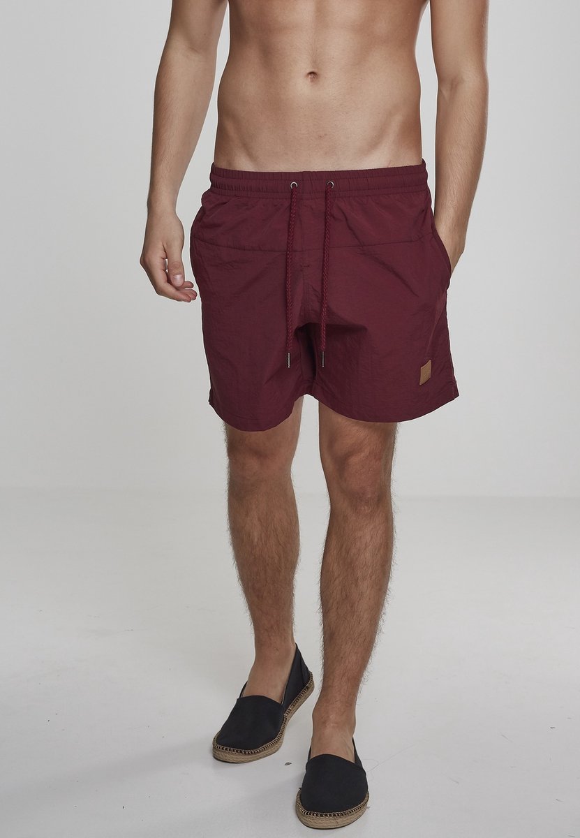 Urban Classics Block Zwemshorts L Rood