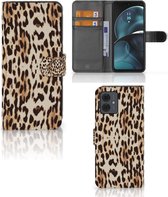 Book Cover Geschikt voor Motorola Moto G14 Smartphone Hoesje Leopard