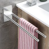 Towel Holder Bathroom Adhesive Self-Adhesive Towel Holder No Drilling 304 Stainless Steel Towel Rail Bathroom Kitchen Silver