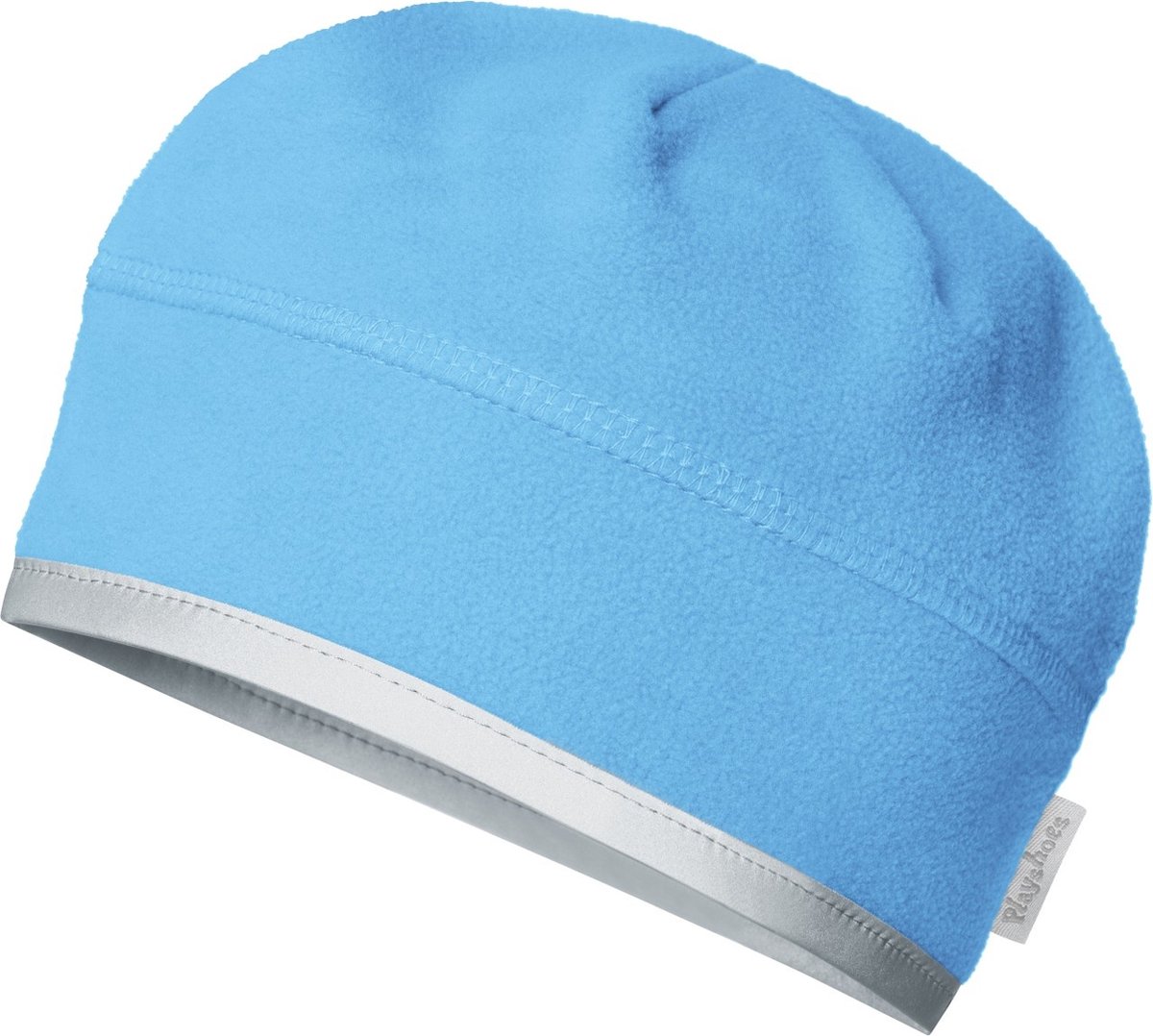 Playshoes kinderfleece-muts geschikt voor onder een helm aquablauw