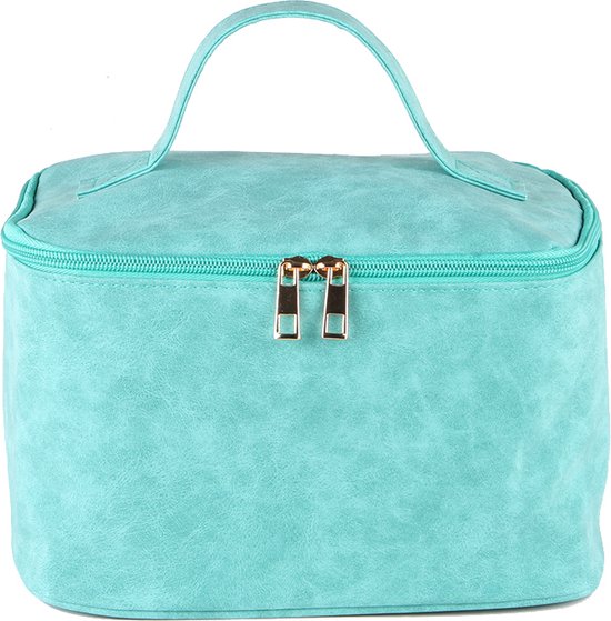 Trousse de Toilettes Nouka Blue Ladies - Trousse de toilette - Trousse de Beauty - Trousse de maquillage - Cuir PU - Klein - Cadeau pour femmes - Cadeau pour Filles