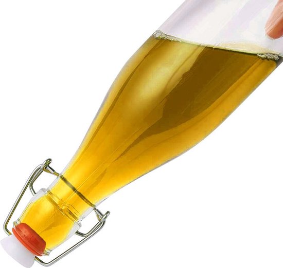 Clear Swing Top lege glazen flessen 1000 ml Herbruikbare Flip Top Stopluchtdichte... bol