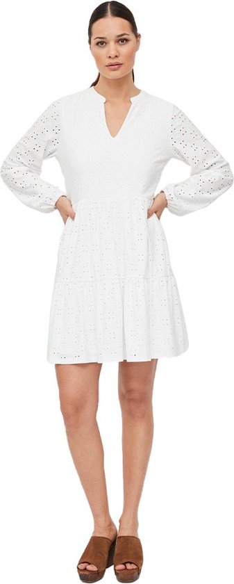 Vila VIKAWA L/ S DRESS/SU - Robe Femme NOOS Optical Snow - Taille L