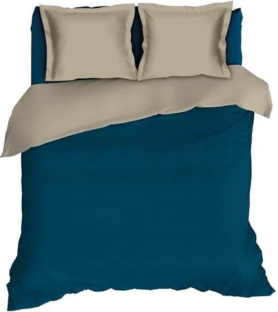 Foto: Romanette comtesse dekbedovertrek extra breed 270x200 220 cm teal sand