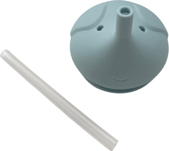 Mabebi - Drinkbeker met rietje - Oefenbeker - Trainingsbeker - Drinkbeker met handvaten - Drinkbeker olifant - Blauw van Mabebi — afbeelding 2