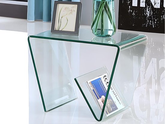Bijzettafel ZENIA - Gehard glas L 55 cm x H 45 cm x D 45 cm