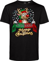 T-shirt Nimègue | Ugly Christmas Pull Femme Homme | cadeau de Noël | Partisan du NEC | Noir | taille XXL