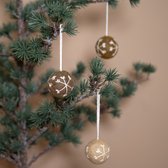 Set de Feutre Boules de Noël - Pain d'épices - 5 cm - 3 pièces - Fairtrade