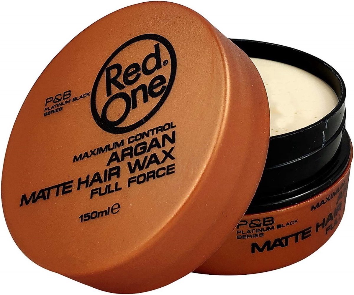 Red One Haar Styling Wax - 150 ml. - Argan - Matte Hair Wax - Voordeelverpakking 12 stuks