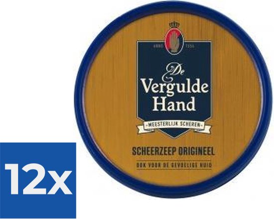 Vergulde Hand Scheerzeeptablet Normaal 75 gr - Voordeelverpakking 12 stuks