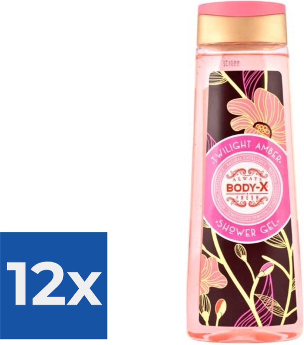 Goedkoopste Body-X Women Douchegel | Twilight Amber | 500 ml - Voordeelverpakking 12 stuks