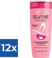 L’Oréal Paris Elvive Nutrigloss Shampoo - 250 ml - Voordeelverpakking 12 stuks