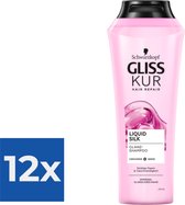 Gliss-Kur Shampooing Silk Liquide 250 ml - Pack économique 12 pièces