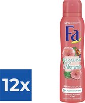 Fa Paradise Moments Deodorant Spray 150ml - Voordeelverpakking 12 stuks