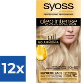 SYOSS Oleo Intense 10-50 Licht Asblond haarverf - 1 stuk - Voordeelverpakking 12 stuks