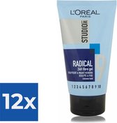 L'Oréal Paris Studio Line Radical 24h Fibre Gel - 150 ml - Extreme Hold - Voordeelverpakking 12 stuks