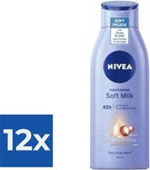 Nivea - Body Lotion Soft Milk - Voordeelverpakking 12 stuks