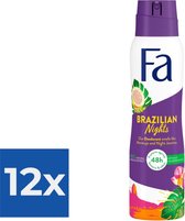 Fa Deodorant Brazilian Nights 150 ml - Voordeelverpakking 12 stuks