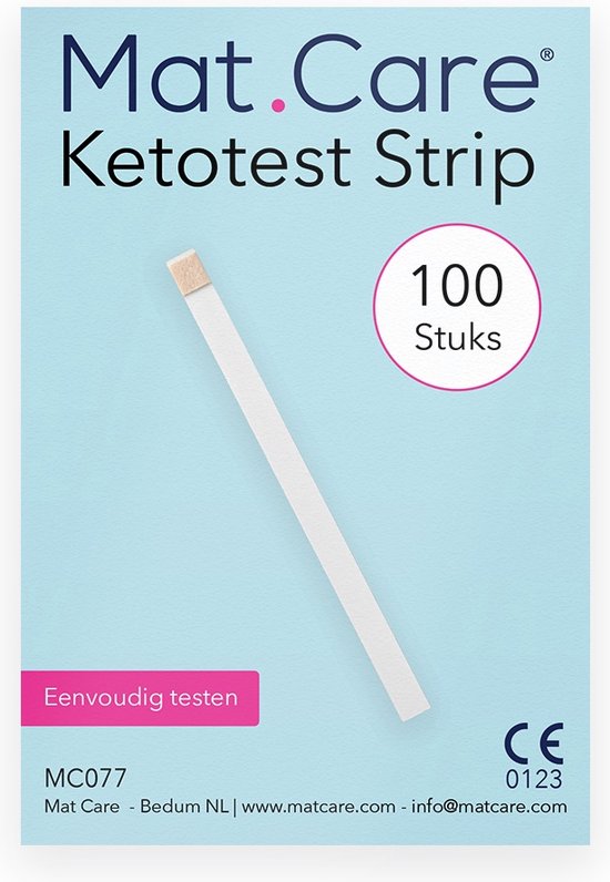Mat Care Ketostrips - Ketonentest - Ketose teststrips - Keto test 100 stuks