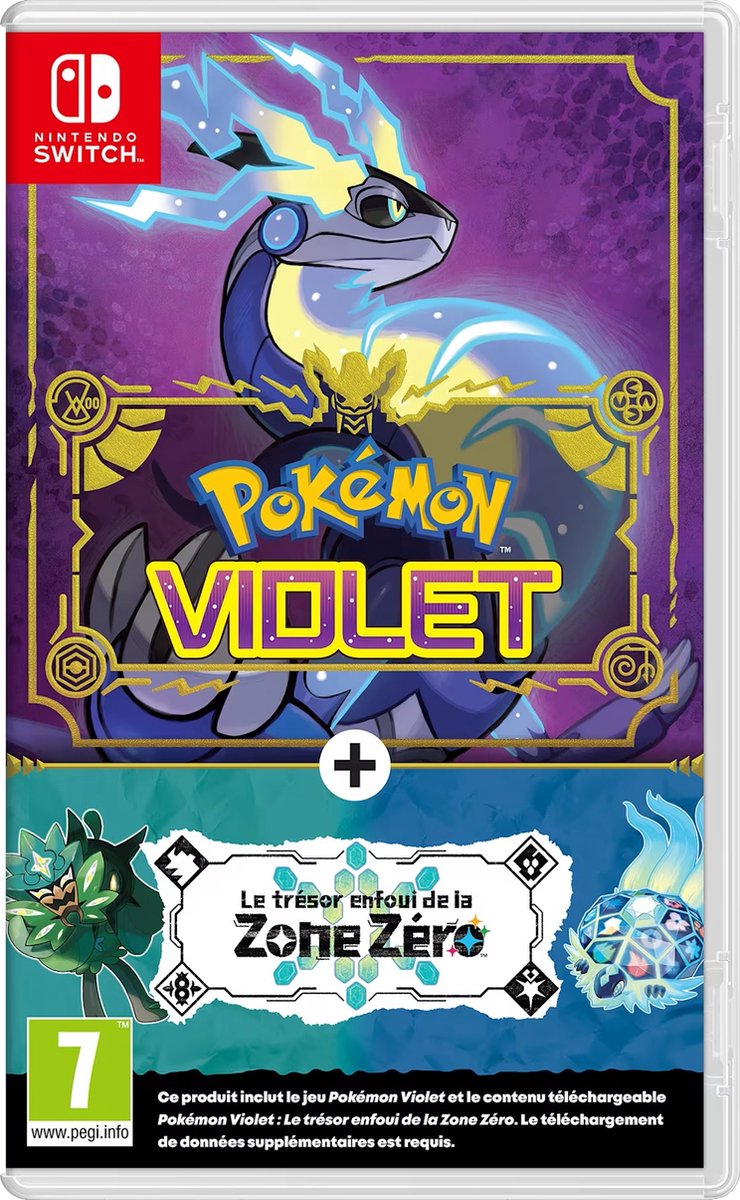 Pokemon Violet + The Hidden Treasure of Area Zero DLC (verpakking Frans, game Engels)