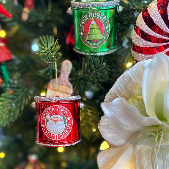 Bocal de bière décoration sapin Noël verre soufflé