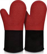 Livano Siliconen Ovenwanten - Ovenhandschoenen - Hittebestendig - BBQ - Barbecue Handschoenen - Rood