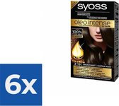 SYOSS Oleo Intense 2-10 Teinture pour cheveux brun noir - 1 pièce - Pack économique 6 pièces
