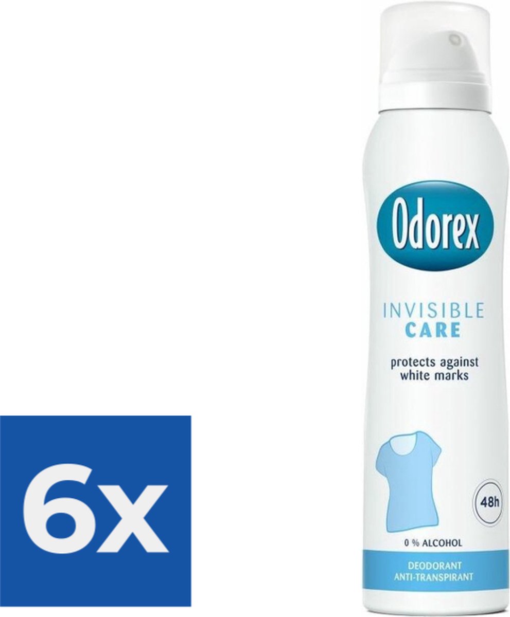 Goedkoopste Odorex Deospray - Invisible Care - Voordeelverpakking 6 x 150 ml