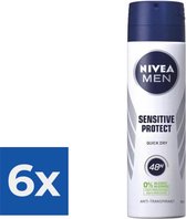 Nivea Men Deodorant Spray Sensitive Protect 150 ml - Voordeelverpakking 6 stuks