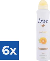 Dove Go Fresh Deospray - Grapefruit 150 ml. - Voordeelverpakking 6 stuks