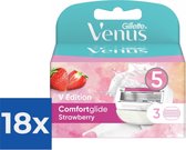 Gillette Venus Scheermesjes Comfortglide Strawberry 3 stuks - Voordeelverpakking 18 stuks