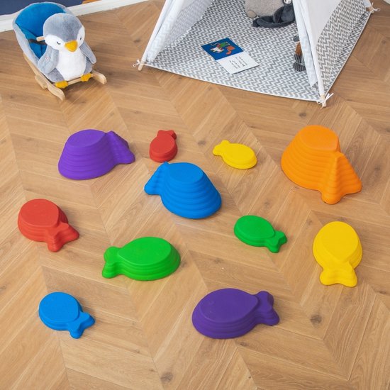 Rivierstenen Pastel voor Balanstraining en Plezier