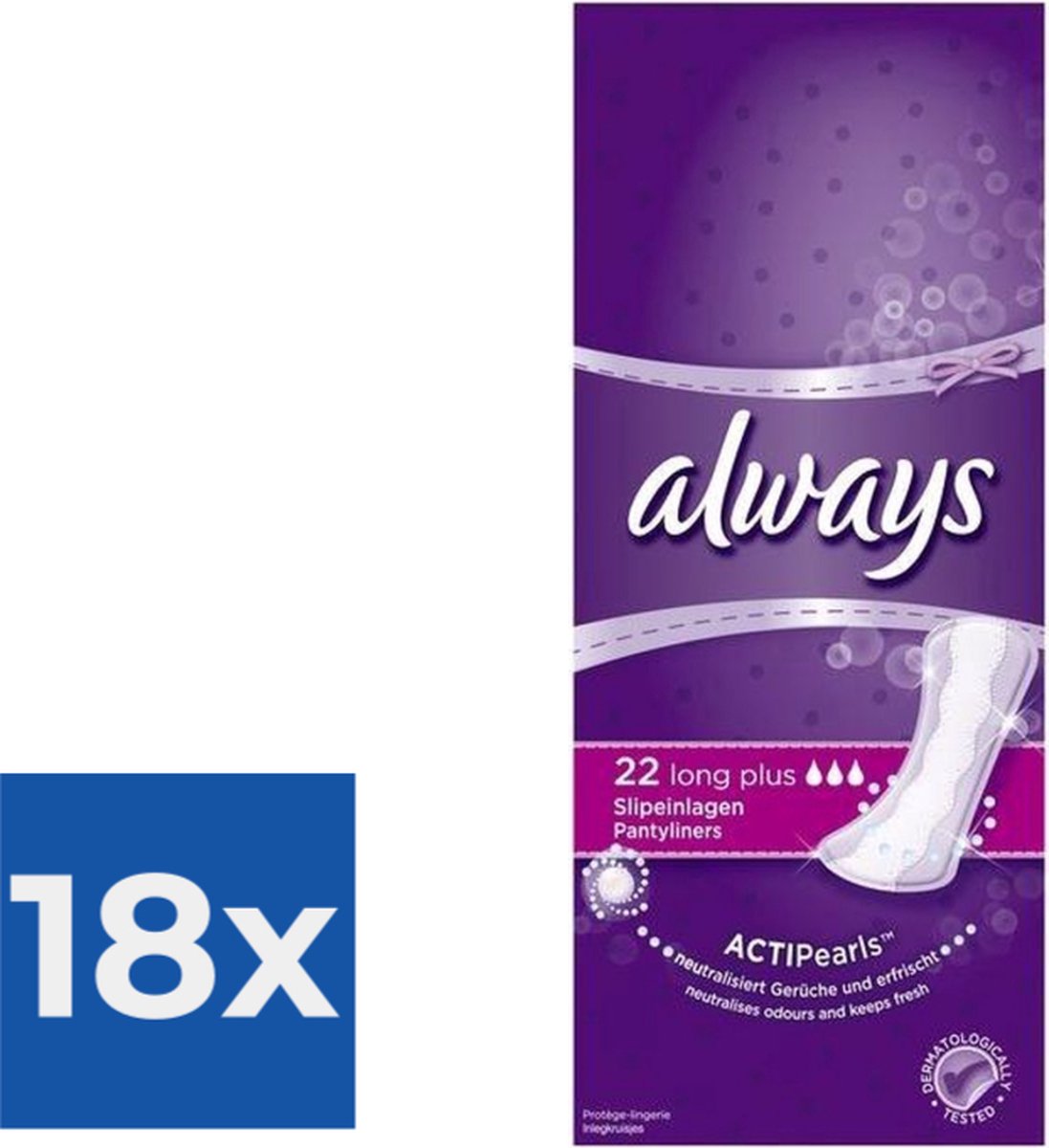 Always Slipeinlage Long Plus - Voordeelverpakking 18 stuks