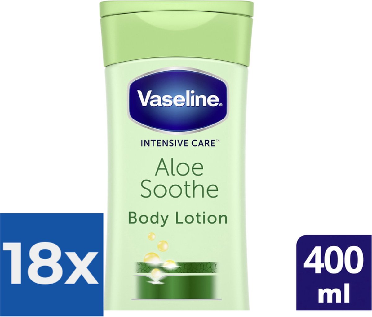Goedkoopste Vaseline Intensive Care Aloe Soothe Bodylotion - 400 ml - Voordeelverpakking 18 stuks