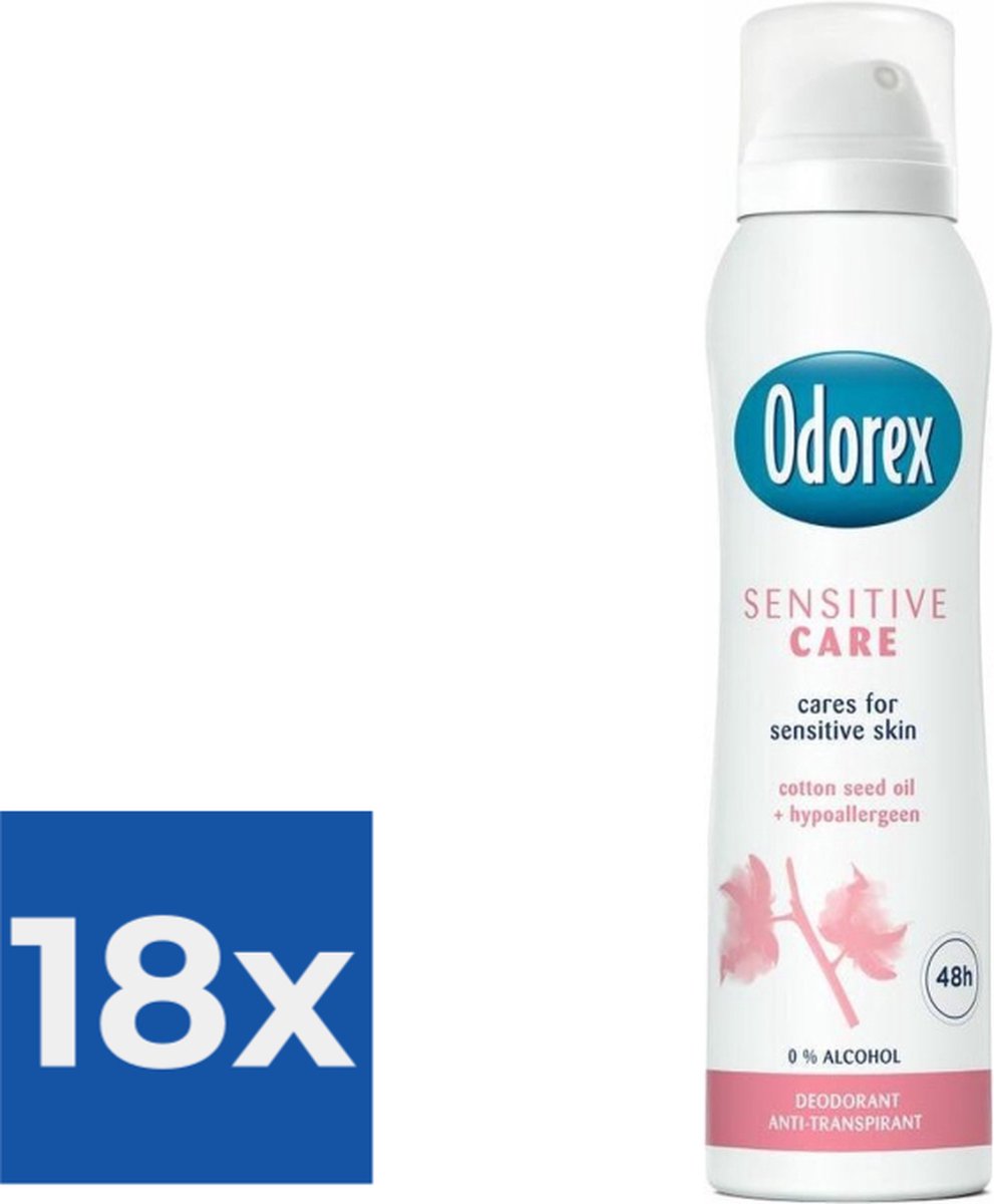 Goedkoopste Odorex Deo Spray - Sensitive Care - Voordeelverpakking 18 x 150 ml