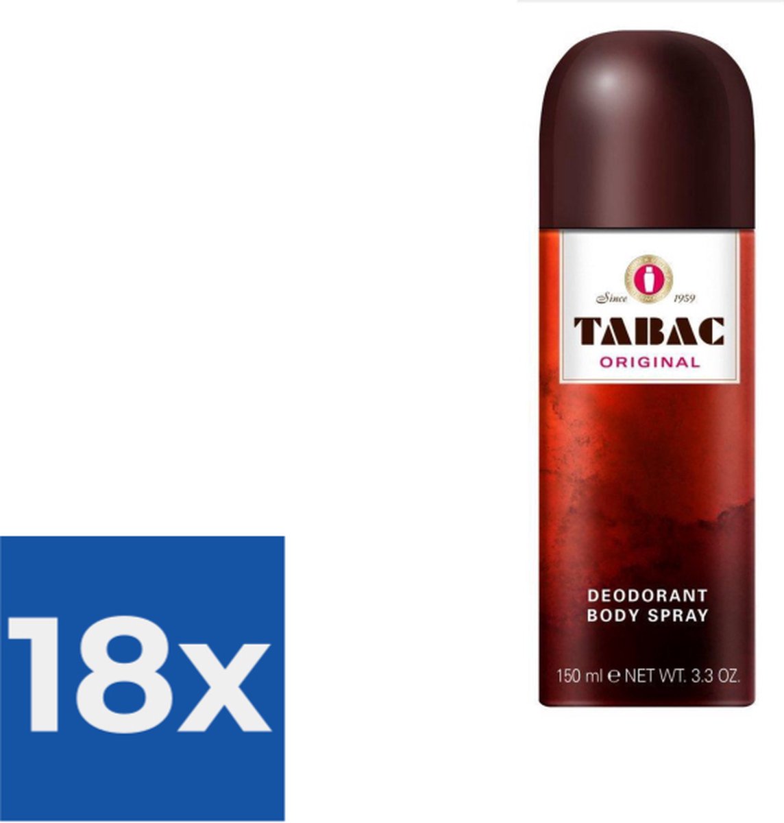 Tabac Original Bodyspray - 150 ml - Deodorant - Voordeelverpakking 18 stuks