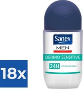 Bol.com Sanex Deo Roller Men - Dermo Sensitive - 18 x 50 ml aanbieding