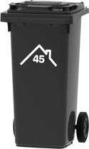 Autocollant numéro de maison autocollant blanc pour conteneur 33 cm autocollant numéro de poubelle à roulettes extérieur imperméable à la pluie