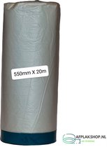 AB-tape afdekfolie - 550mm x 20m - PE uitvalfolie + duct tape - afdekvlies