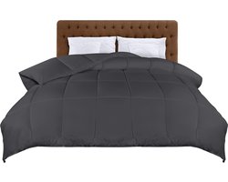 Utopia dekbed 200x200 cm - Dekbed - Gewatteerd - lichtgewicht - Polyester vulling - Grijs