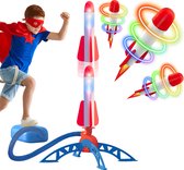Tozy Speelgoed Raket met Licht - Inclusief 3 rakketten - Buitenspeelgoed met pomp-traptechnologie - Vliegt tot wel 10 meter de lucht in - Perfect voor kinderfeestjes en buitenspelen - Buitenspeelgoed Jongens en Meisjes