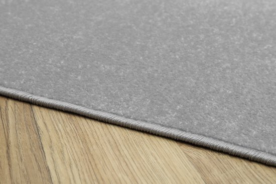 Tapiso Tapis de Couloir Mono Gris Clair Tapis de Couloir Uni à Poils Ras Taille - 100x1500