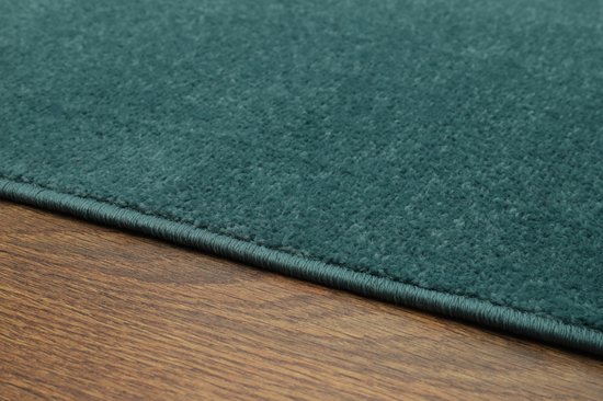 Tapiso Mono Runner Tapis Blauw Uni Couloir Tapis À Poils Ras Taille - 100x950