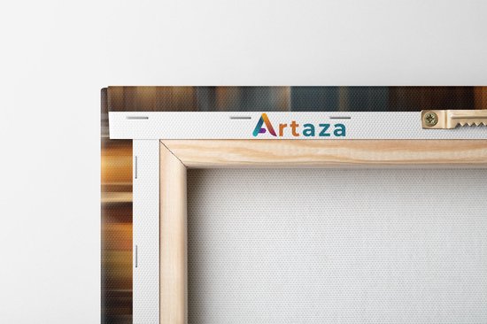 Artaza Tableau sur toile Chat avec une écharpe en hiver - 120 x 80 - Groot - Photo sur toile - Impression sur toile