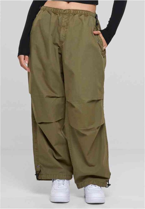 Urban Classics - Pantalon large Parachute en Cotton - 3XL - Vert olive