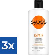 Syoss Repair Therapy Conditioner 440 ml - Voordeelverpakking 3 stuks