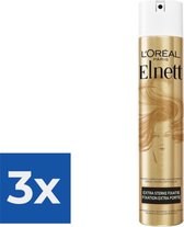 L'Oréal Paris Elnett Satin Hair Spray Fixation Extra Forte - 300 ml - Pack économique 3 pièces