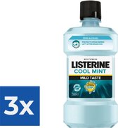 12 x Listerine Mondwater- Alcoholvrij - Cool Mint 250 ml - 3574660649864 - Voordeelverpakking 3 stuks