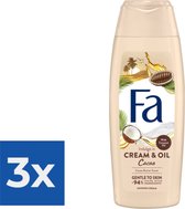 Fa Douche 250 ml Cream & Oil Cacao - Voordeelverpakking 3 stuks